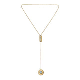 Dual Chain Opal Neclasp Necklace