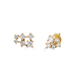 Mismatched Multi Stone Studs