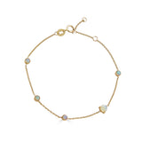 Multi Stone Opal Chain Bracelet