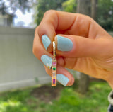 Morse Code Charm Hoop