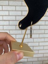 Lizzy Savetsky x Lovett Jewels Mismatched Morse Code Hoop With Peace Sign Stud