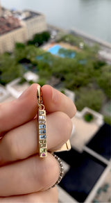 Lizzy Savetsky x Lovett Jewels Mismatched Morse Code Hoop With Peace Sign Stud