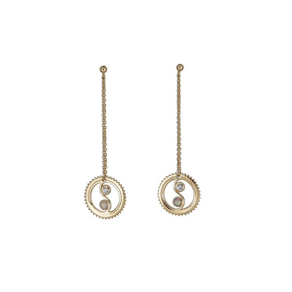 Yin-Yang Drop Earrings