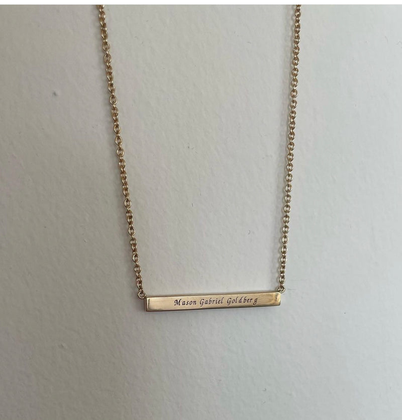 Morse Code Bar Necklace