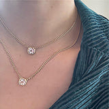 Hexagon Morganite Necklace