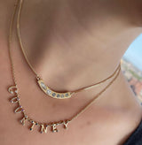 Curved Bar Morse Code Necklace
